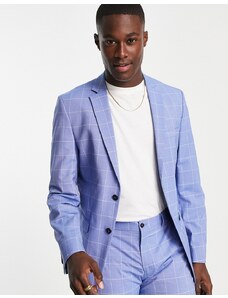 Selected Homme - Giacca da abito slim blu a quadri