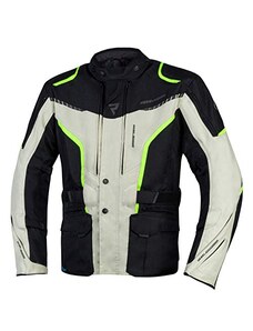 REBELHORN Veloce Giacca da Moto Uomo | Pelle | Protezioni Gomiti e Spalle  Livello 2 | Cursori sulle spalle | 6 Canali di Ventilazione con Cerniera