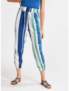 Solada Pantaloni Donna Colorati Con Polsino Casual Blu Taglia Xl