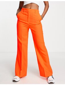 ASOS DESIGN - Pantaloni comodi a fondo ampio a zampa arancioni-Arancione