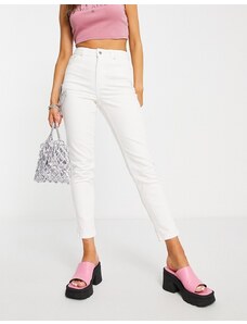 Topshop - Mom jeans premium bianchi-Bianco