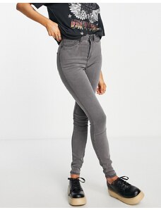 Noisy May - Callie - Jeans skinny a vita alta grigio chiaro