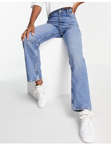 Bershka - Dad jeans a vita alta blu medio