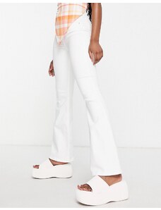 Topshop - Jamie - Jeans a zampa bianchi-Bianco