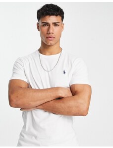 Polo Ralph Lauren - T-shirt slim girocollo bianca-Bianco