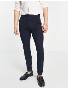 ASOS DESIGN - Pantaloni super skinny eleganti in blu navy