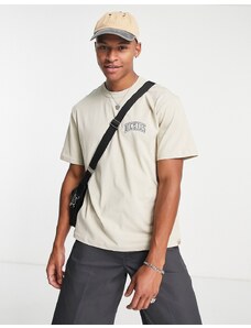 Dickies - Aitkin - T-shirt beige con logo sul petto a sinistra-Neutro