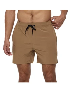 GUGGEN Calzoncini Da Bagno Uomo Giallo XXL: Costume Con Rete Interna, Asciugatura Rapida, Vita Regolabile
