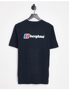 Berghaus - T-shirt con logo davanti e dietro, colore nero