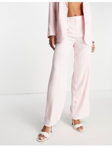 Selected Femme - Pantaloni sartoriali a fondo ampio rosa