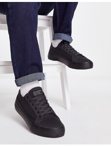 Levi's - Deacon - Sneakers nere con linguetta rossa con logo-Nero