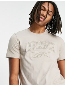 Reebok - T-shirt vintage color sabbia con logo delineato - In esclusiva per ASOS-Marrone
