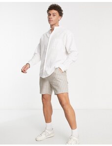 ASOS DESIGN - Camicia oversize in lino bianca anni '90-Bianco