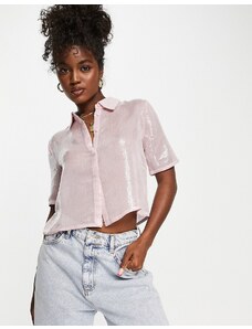& Other Stories - Camicia rosa con paillettes
