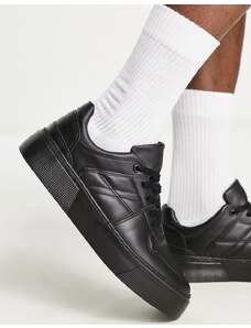 ASOS DESIGN - Sneakers nere con suola spessa-Nero
