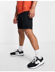Topman - Pantaloncini skinny elasticizzati, colore nero