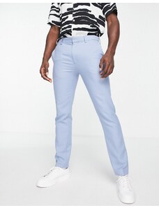 Topman - Pantaloni da abito skinny blu testurizzati