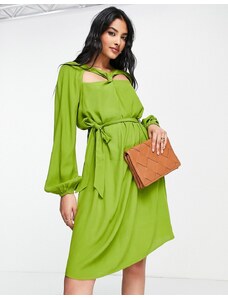 Vero Moda - Aware - Vestito corto incrociato verde allacciato in vita