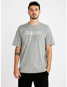 Kappa T-shirt Uomo Slim Fit In Cotone Manica Corta Grigio Taglia Xxl