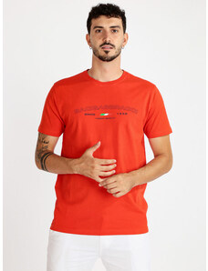 Baci & Abbracci T-shirt Manica Corta Uomo Con Scritta Rosso Taglia Xl