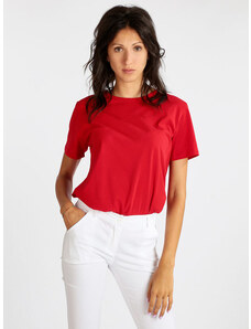 Solada T-shirt Donna In Cotone Monocolore Manica Corta Rosso Taglia M/l
