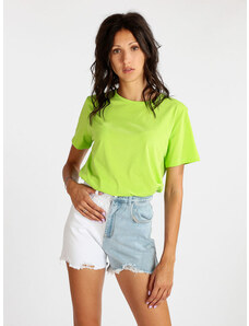 Solada T-shirt Donna In Cotone Monocolore Manica Corta Verde Taglia X/2xl