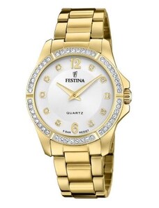 Orologio Donna Festina F20691/2 Classico Con Cinturino In Pella Marrone Scuro