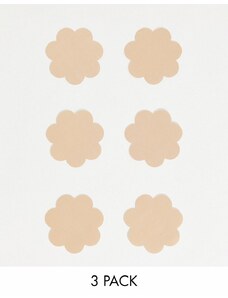 Fashionkilla - Set da 3 paia di copricapezzoli adesivi beige-Rosa
