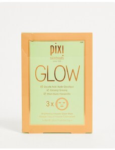 Pixi - Glow - Confezione da 3 maschere viso illuminanti in tessuto con acido glicolico-Nessun colore