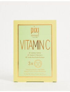Pixi - Confezione da 3 maschere viso in tessuto illuminanti e rassodanti con vitamina C-Nessun colore