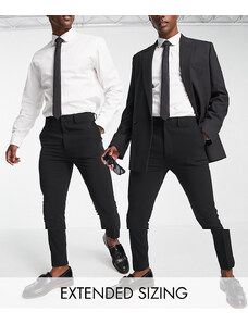 ASOS DESIGN - Confezione multipack di pantaloni eleganti super skinny neri-Nero