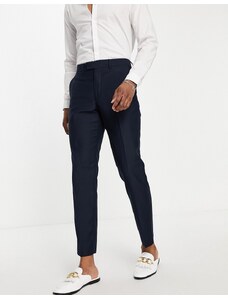 French Connection - Pantaloni da abito slim fit blu navy