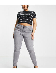 Noisy May Curve - Callie - Jeans skinny a vita alta a coste grigio chiaro