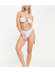 Esclusiva Fashion Union - Slip bikini sgambati rosa confetto