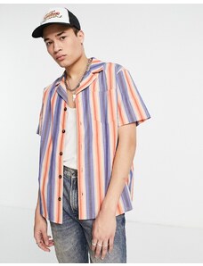 Reclaimed Vintage Inspired - Camicia a righe con rever-Multicolore