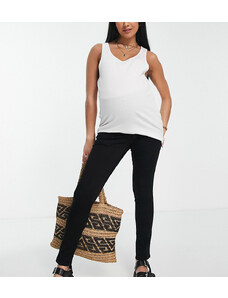 Topshop Maternity - Leigh - Jeans neri con fascia per il pancione-Nero