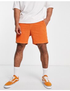 Topman - Pantaloncini comodi in velluto a coste giallo primula-Arancione