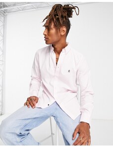 French Connection - Camicia Oxford a maniche lunghe rosa