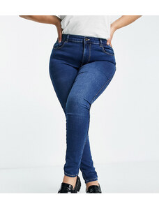 Only Curve - Augusta - Jeans skinny lavaggio blu medio a vita alta