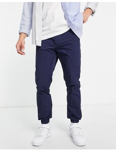 Topman - Pantaloni cargo skinny in nylon blu navy