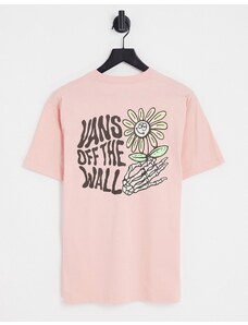 Vans - Skull Daze - T-shirt rosa con stampa sul retro