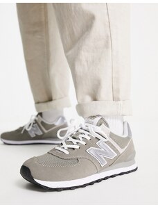 New Balance - 574 - Sneakers grigie e bianche-Grigio