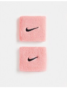 Nike Training - Fasce da polso unisex con logo Nike rosa