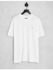 Night Addict - T-shirt bianca con stampa "offline"-Bianco