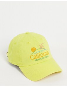 New Era - 9Twenty - Cappello unisex con visiera giallo con scritta "California"