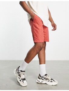 Bolongaro Trevor - Pantaloncini in lino color ruggine-Rosso