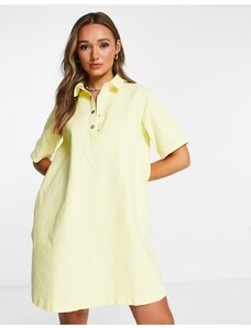 Vero Moda - Vestito corto in denim giallo stile polo