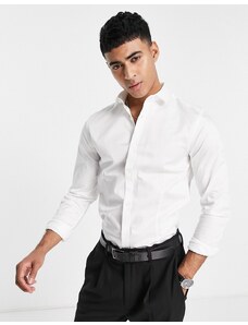 Jack & Jones Premium - Camicia super slim stretch elegante bianca-Bianco
