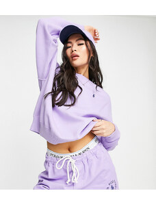 Collaborazione esclusiva Polo Ralph Lauren x ASOS - Pantaloncini in cotone color lavanda con logo in coordinato-Viola