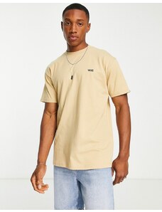 Vans - T-shirt beige con logo a sinistra sul petto-Neutro